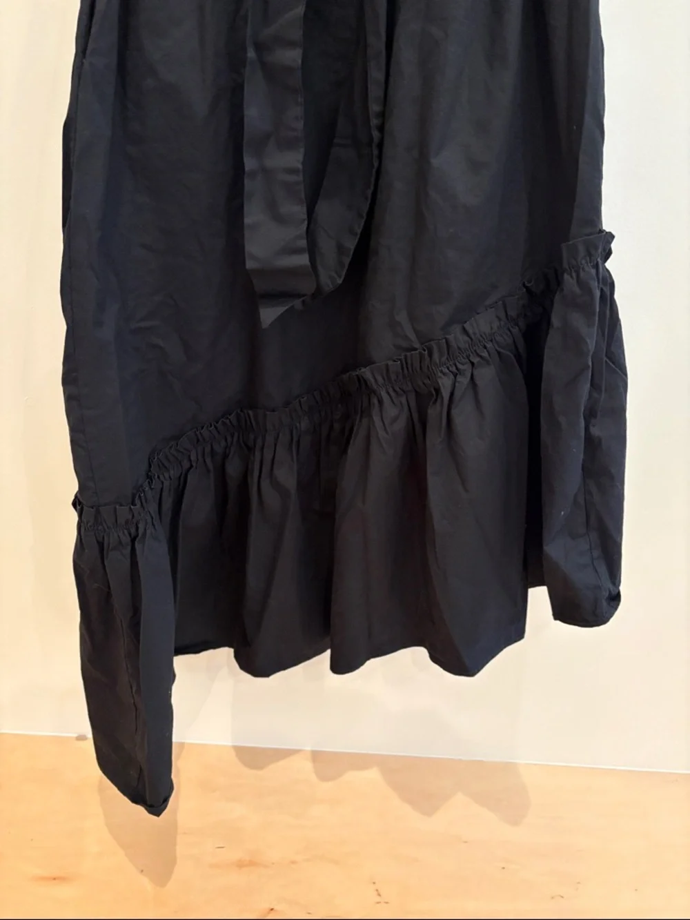 Scoop Black Slanted Hem Dress